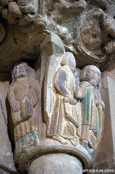 Otro capitel interpretado como el anuncio a San Jose de la parternidad divina de Jesús