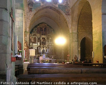 Interior de la iglesia del Monasterio de Oia, junto a Baiona