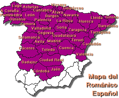 Distribuci&oacute;n y Mapa del Rom&aacute;nico Espa&ntilde;ol de Arteguias