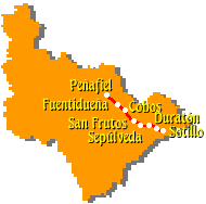 Mapa de la Ruta del rom&aacute;nico del Durat&oacute;n
