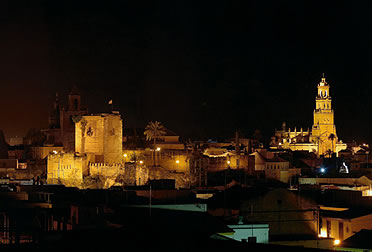 Vista nocturna de Utrera