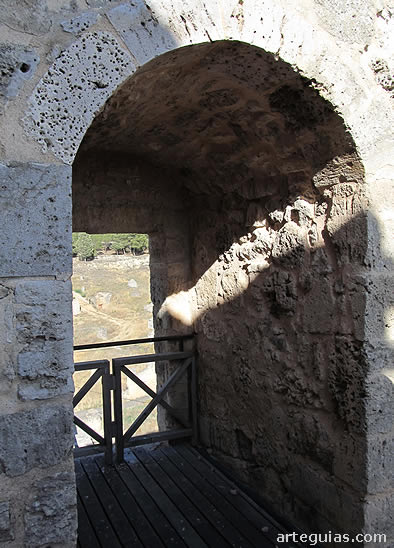 Detalle del castillo de Trigueros del Valle