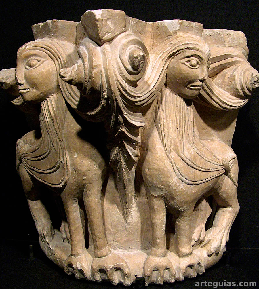Capitel rom&aacute;nico del Museo de Burgos