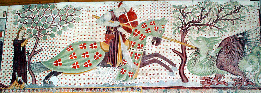 Pintura de San Jorge y el drag&oacute;n